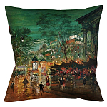 Подушка декоративная Париж ночной Impressionism in Art варинант исполнения - 1 | Loft Concept в Екатеринбурге