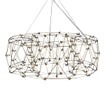 Люстра с тонкой металлической конструкцией цвета золото Quasar варинант исполнения - 2 | Loft Concept в Екатеринбурге