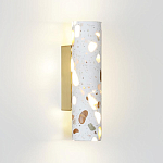 Бра с цилиндрическим белым бетонным плафоном Terrazzo Light варинант исполнения - 1 | Loft Concept в Екатеринбурге
