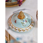 Шкатулка с крышкой из голубого фарфора с риунком птиц и цветов Blue Garden варинант исполнения - 5 | Loft Concept в Екатеринбурге