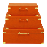 Комплект оранжевых чемоданов Golden Twigs варинант исполнения - 1 | Loft Concept в Екатеринбурге