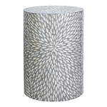 Столик с инкрустацией с перламутровым узором Flower Grey варинант исполнения - 1 | Loft Concept в Екатеринбурге