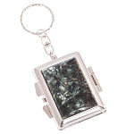 Зеркало брелок складное двухстороннее из натурального камня Серафинит Stone Mirrors варинант исполнения - 1 | Loft Concept в Екатеринбурге