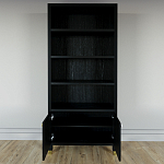 Книжный Стеллаж Elsa Dreams Black с задней стенкой варинант исполнения - 4 | Loft Concept в Екатеринбурге