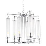 Люстра с 8-ю прозрачными цилиндрическими плафонами Jeanette варинант исполнения - 1 | Loft Concept в Екатеринбурге