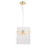 Подвесной светильник цилиндрической формы с текстурными стеклянными элементами Textured Glass Chandelier варинант исполнения - 1 | Loft Concept в Екатеринбурге