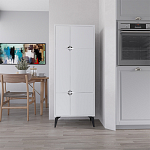 Комод белый с 4-мя дверцами на металлических ножках SPARK MULTIPURPOSE CABINET WHITE варинант исполнения - 10 | Loft Concept в Екатеринбурге