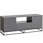 ТВ-тумба цвета графит с  2-мя дверцами и ящиком Strict Lines варинант исполнения - 1 | Loft Concept в Екатеринбурге