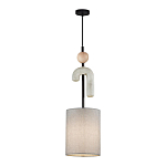 Подвесной светильник с серым тканевым плафоном Flourish варинант исполнения - 2 | Loft Concept в Екатеринбурге