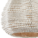 Подвесной светильник в форме купола с декором из круглых деревянных бусин White Wooden Beads Chandelier варинант исполнения - 1 | Loft Concept в Екатеринбурге