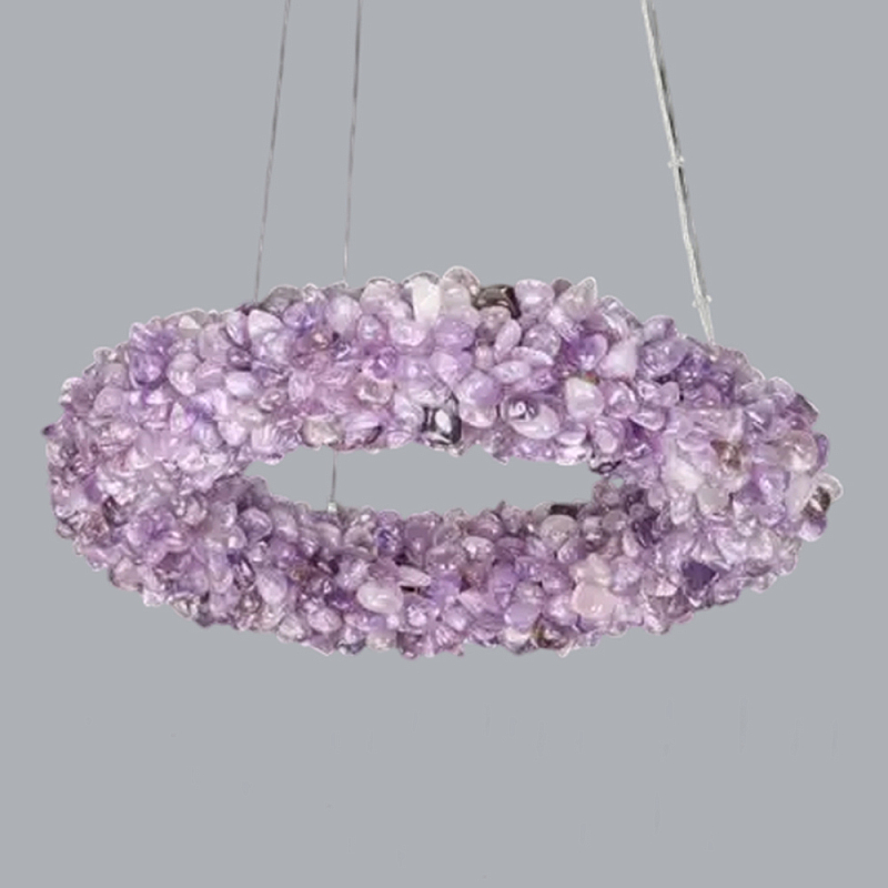 Люстра кргулая из фиолетового хрустального камня Purple Diamond Фиолетовый Люстра кргулая из фиолетового хрустального камня Purple Diamond Фиолетовый в Екатеринбурге | Loft Concept
