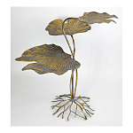 Столик приставной с тремя столешницами Тропические листья Tropical Forest gold варинант исполнения - 3 | Loft Concept в Екатеринбурге