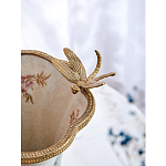 Ваза голубого цвета из фарфора с цветочным рисунком и бронзовой стрекозой Blue Garden варинант исполнения - 8 | Loft Concept в Екатеринбурге