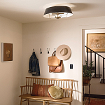 Подвесной светильник с конусовидным металлическим абажуром черного цвета Kichler варинант исполнения - 19 | Loft Concept в Екатеринбурге