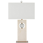 Настольная лампа из мрамора с тканевым прямоугольным абажуром Eternity варинант исполнения - 5 | Loft Concept в Екатеринбурге