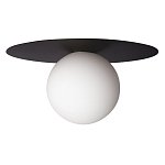 Потолочный светильник с белым шарообразным плафоном и черным круглым основанием Matisse варинант исполнения - 2 | Loft Concept в Екатеринбурге