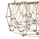 Люстра с тонкой металлической конструкцией цвета золото Quasar варинант исполнения - 5 | Loft Concept в Екатеринбурге