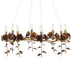 Люстра с каркасом в виде цветков розы и тканевыми абажурами Flowers and Fox Roses варинант исполнения - 3 | Loft Concept в Екатеринбурге