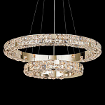 Люстра из 2-х колец с мозаичным хрустальным оформлением Sparks of Crystal варинант исполнения - 4 | Loft Concept в Екатеринбурге