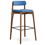 Барный стул из массива ясеня с обивкой из рогожки Elegant Ash варинант исполнения - 1 | Loft Concept в Екатеринбурге