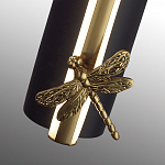 Бра с круглым плафоном из алебастра и бронзовой декоративной стрекозой 45 Alaris  варинант исполнения - 7 | Loft Concept в Екатеринбурге