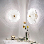 Бра в форме прозрачного стеклянного цветка с рельефной текстурой Textured Glass варинант исполнения - 13 | Loft Concept в Екатеринбурге