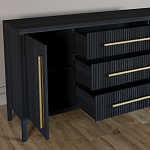 Буфет Primo с тремя ящиками и двумя фасадами Черный дуб варинант исполнения - 5 | Loft Concept в Екатеринбурге