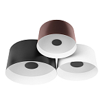 Потолочный светильник с 3-мя цилиндрическими абажурами черного белого и коричневого цвета Urban Dome варинант исполнения - 1 | Loft Concept в Екатеринбурге