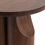 Круглый приставной стол из массива ореха Balu Wooden Side Table варинант исполнения - 4 | Loft Concept в Екатеринбурге