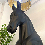 Horse Statue Floor Lamp Большой светильник Черная Лошадь варинант исполнения - 4 | Loft Concept в Екатеринбурге