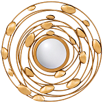 Зеркало в круглой раме украшенной раковинами с жемчугом Pearl in the Gleam варинант исполнения - 1 | Loft Concept в Екатеринбурге