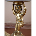 Чаша с цветочным орнаментом на ножке в виде бронзового ангела Eden Garden варинант исполнения - 9 | Loft Concept в Екатеринбурге