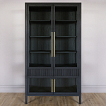 Витрина Primo со стеклянными фасадами и 2 ящиками Черный дуб варинант исполнения - 1 | Loft Concept в Екатеринбурге