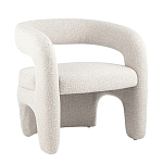 Кресло дизайнерское для лаунж зоны жемчужного цвета Pearl Lounge варинант исполнения - 10 | Loft Concept в Екатеринбурге