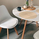 Стул с основой из пластика и мягким сиденьем Arvika White варинант исполнения - 9 | Loft Concept в Екатеринбурге