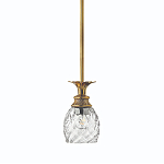 Подвесной светильник цвета латунь с прозрачнымплафоном в форме ананаса Hinkley варинант исполнения - 1 | Loft Concept в Екатеринбурге