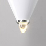 Подвесной светильник светодиодный в виде ряда белых металлических конусов  Herringbone варинант исполнения - 7 | Loft Concept в Екатеринбурге