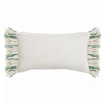 Чехол на подушку мятного цвета с бахромой и объемным узором Ethnic mix варинант исполнения - 4 | Loft Concept в Екатеринбурге