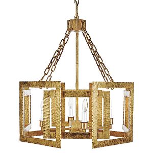 Люстра Textured Cage Pendant Lamp Gold Chandelier