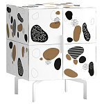 Тумба белая с рисунком Short Graph варинант исполнения - 1 | Loft Concept в Екатеринбурге