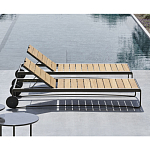 Шезлонг на металлическом каркасе с регулируемой спинкой GUELL Sunbed варинант исполнения - 3 | Loft Concept в Екатеринбурге