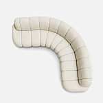 Диван Limoges полукруглой формы с обивкой букле молочного цвета варинант исполнения - 2 | Loft Concept в Екатеринбурге