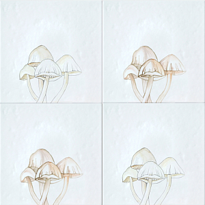 Плитка с узором Поганки