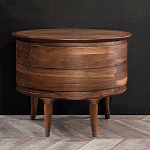 Прикроватный столик из дерева с 2-мя ящиками Moon Walnut Furniture варинант исполнения - 8 | Loft Concept в Екатеринбурге