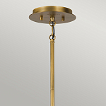 Люстра цвета латунь с 6-ю лампами свечами внутри цилиндрического абажура из черных металлических реек Kichler варинант исполнения - 4 | Loft Concept в Екатеринбурге