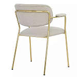 Стул Singer Chair с подлокотниками серый на золотистых ножках варинант исполнения - 3 | Loft Concept в Екатеринбурге