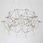 Люстра с каркасом из тонких металлических нитей и хрустальными подвесками Crystal Metal Threads Chandelier 60 варинант исполнения - 5 | Loft Concept в Екатеринбурге