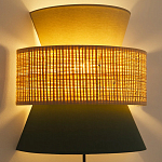 Бра с плетеным декором Bonnie Wicker Green Wall Lamp варинант исполнения - 2 | Loft Concept в Екатеринбурге