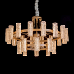 Люстра двухъярусная круглая с текстурными цилиндрическими плафонами Glimpse варинант исполнения - 6 | Loft Concept в Екатеринбурге