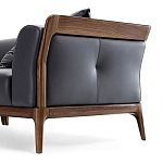 Диван двухместный c каркасом из массива дерева Double Sofa Made of Walnut Wood варинант исполнения - 1 | Loft Concept в Екатеринбурге